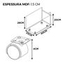 Imagem de Suporte Para Cpu Pc Gamer Com Rodas Base Em Mdf Portátil