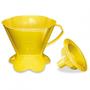 Imagem de Suporte para Filtro de Cafe em Plastico + Funil Tam 103 Amarelo  injetemp 