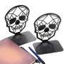 Imagem de Suporte para livros Wokex Skull Design Black Iron 14 x 9,3 x 17,5 cm (pacote com 2)