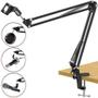 Imagem de Suporte para microfone, braço suporte de mesa, tripé para microfone, live, suporte consola