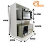 Imagem de Suporte para Microondas E Forno Mdf Branco Madeira de Parede Nicho