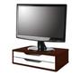 Imagem de Suporte para Monitor com 2 Gavetas Tabaco/Branco - Souza -