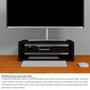 Imagem de Suporte Para Monitor De Mesa Com Duas Divisórias MDP Preto