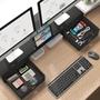 Imagem de Suporte para Monitor Duplo WESTREE com 2 Gavetas - Suporta até 100 Libras