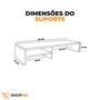 Imagem de Suporte Para Monitor Elevado Mesa Home Office Setup Gamer Organizador MDF 90cm