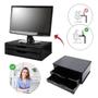 Imagem de Suporte para Monitor MDF Black Piano com Gavetas para Escritório e Home Office