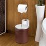 Imagem de Suporte Para Papel Higienico De Chao Moderno Arthi Corten