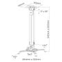 Imagem de Suporte para Projetor de Teto modelo CPR900 Branco