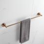 Imagem de Suporte para Toalha Toalheiro de Parede para Banheiro Rose Porta Toalhas Metal Luxo 60cm