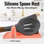 Imagem de Suporte para Utensílios Zulay de Silicone - Livre de BPA, Durável com Pingadeira (Pacote com 3)