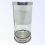 Imagem de Suporte Para Vela 7 Dias 18 Cm Vidro Transparente Alumínio
