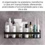Imagem de Suporte Parede Com Adesivo Fixador Porta Shampoo Sabonete Banheiro Produtos Higiene
