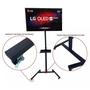 Imagem de Suporte Pedestal Class para Tv e Notebook C/ Ajuste de Altura e Bandeija Preto 19''/56'' Multivisão 