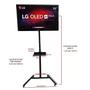 Imagem de Suporte Pedestal Class para Tv e Notebook C/ Ajuste de Altura e Bandeija Preto 19''/56'' Multivisão 