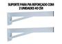 Imagem de Suporte Pia para parafusar mão francesa super reforçado 40cm 2 unidades- branco