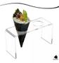 Imagem de Suporte Pizza Cone Temaki Sorvete Doce Batatas Mesa 2 Furos Cor Transparente
