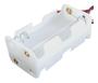 Imagem de Suporte Porta 4 Pilhas Aa Com Rabicho 4 Slots na cor Branco para Projeto como Arduino, PIC, Robotica, NodeMCU, ESP Eletrônica