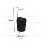 Imagem de Suporte Porta Papel Higiênico Com Lixeira 5 Litros Basculante Retangular Cesto Lixo Chão Banheiro Preto - 458 AMZ
