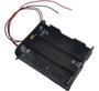 Imagem de Suporte Porta Pilhas para 3 Pilhas AA 1,5V em Paralelo 3 Slots Preto - Kit com 10 Peças