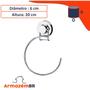 Imagem de Suporte Porta Toalha Toalheiro Argola Com Ventosa Banheiro Cromado - 4011 Future