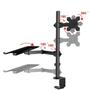 Imagem de Suporte Portátil Com Dupla Montagem de Mesa Para Monitor Com Bandeja Para Notebook Tela de 17"-32"