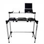 Imagem de Suporte Profissional Dj Titanium Racks RDJCDJ Ideal Para 1 Mixer e 2 CDJs Com Suporte Notebook