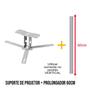 Imagem de Suporte Projetor Datashow Teto Braço 60 Cm - Branco