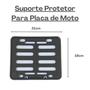 Imagem de Suporte Protetor Para Placa De Moto Com Protetor De Parafuso E Kit Parafuso Completo