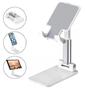 Imagem de Suporte regulável com antiderrapante de mesa para celular e tablet branco