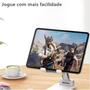 Imagem de Suporte regulável com antiderrapante de mesa para celular e tablet branco