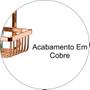 Imagem de Suporte Retangular Cesto Multiuso Temperos Vidros - Cobre
