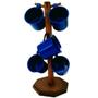 Imagem de Suporte Rústico com 6 Canecas de Café em Alumínio Esmaltadas - Azul Royal