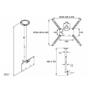 Imagem de Suporte Teto para TV 19 a 56 Giro 360 SKY30-PR Multivisão
