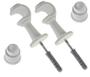 Imagem de Suporte Varão Cortina Simples 28mm Par Com Ponteira - Cores