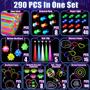 Imagem de Suprimentos para Festa Neon com LED - Kit com 290 Peças TSDATOWR