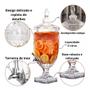 Imagem de Suqueira Cristal 5 Litros Diamond Dispenser Vidro Bebidas