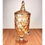 Imagem de Suqueira de cristal 5l diamond dourado dispenser de bebidas  luxo vintage