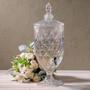 Imagem de Suqueira de Cristal com Pé 5 Litros Diamond Lyor Transparente com Torneira Dispenser para Bebidas