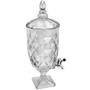 Imagem de Suqueira de Cristal com Pé 5 Litros Diamond Lyor Transparente com Torneira Dispenser para Bebidas