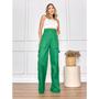 Imagem de SUSEK MODAS Calça Cargo Wide Leg Feminina Sarja  Modelo Flare Pantalona 113