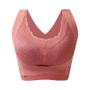 Imagem de Sutiã Esportivo Push up Sem Costura Feminino FallSweet Wirefree Cross Back Brassiere Top Confortável