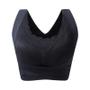 Imagem de Sutiã Esportivo Push up Sem Costura Feminino FallSweet Wirefree Cross Back Brassiere Top Confortável