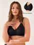 Imagem de Sutiã feminino Deyllo com cobertura total plus size 38B Black Leopard