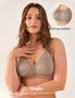 Imagem de Sutiã feminino Deyllo com cobertura total plus size 46C, caramelo e leopardo