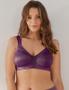 Imagem de Sutiã feminino Deyllo com cobertura total plus size minimizer roxo 44G