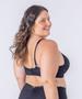 Imagem de Sutiã plus size com bojo em microfibra e renda, aro e detalhe de transparência nas alças