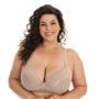 Imagem de Sutiã Plus Size com Renda Alça Regulável Bege