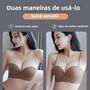 Imagem de Sutiã Push up Invisível Sem Alças Feminino Com Fechamento Frontal Lingerie Sem Costura FINETOO