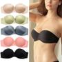 Imagem de Sutiã Push up Invisível Sem Alças Feminino Com Fecho Frontal Lingerie Sem Costura FINETOO