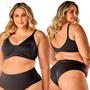 Imagem de Sutiã Sutian Soutien Plus Size Sem Bojo Com Aro Aplicado Laterais Largas Alta Sustentação 310576